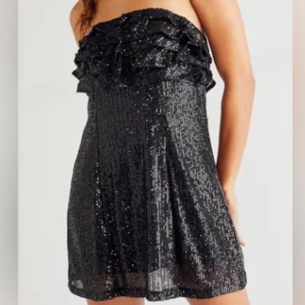 Free people strapless sequin dress